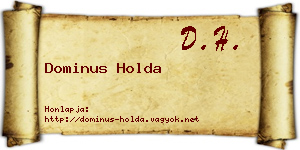 Dominus Holda névjegykártya